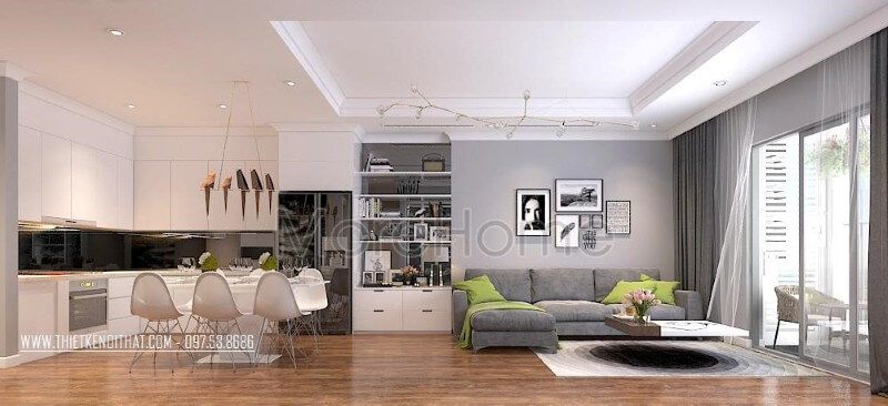 Không gian phòng bếp hiện đại được coi là khu vực lí tưởng tạo cảm hứng cho những người nội trợ mang lại những bữa cơm ngon miệng