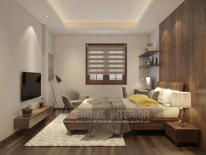 Sản phẩm kệ tivi gỗ óc chó hiện đại nhỏ đẹp này rất phù hợp cho các không gian nội thất phòng ngủ