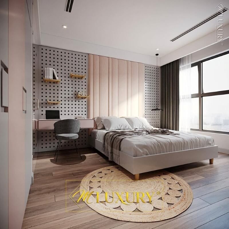 Trang bị nội thất cho phòng ngủ của chung cư với sự sang trọng và tinh tế.
